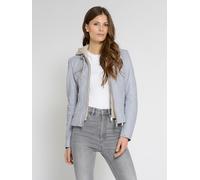 Lederjacke MAZE "Mico", Damen, Gr. XL, blau (baby blau), Obermaterial: 100% Lammleder. Innenfutter: 100% Polyester. Kapuze: 55% Baumwolle, 45% Polyester, Jacken (94012511-XL) baby blau