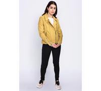 Lederjacke MAZE "Romie", Damen, Gr. S, gelb (curry), Obermaterial: 100% Lammleder. Futter: 100% Polyester, Jacken (48544168-S) curry