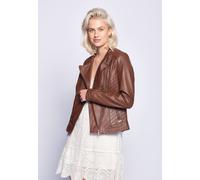 Lederjacke MAZE "Sally", Damen, Gr. XS, braun, Obermaterial: 100% Lammleder; Futter: 100% Polyester, Jacken (84956149-XS) braun