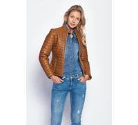 Maze Lederjacke mit Steppnähten »Sota«, cognac