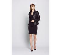 Lederjacke MUSTANG "14Ryana" Gr. M, schwarz, Damen, Obermaterial: 100% Lammleder / Futter: 100% Baumwolle / Ärmelfutter: 100% Polyester, Jacken (33491255-M) schwarz