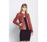 Lederjacke MUSTANG "14Ryana", Damen, Gr. S, rot, Obermaterial: 100% Lammleder; Futter: 100% Baumwolle; Ärmelfutter: 100% Polyester, Jacken (66245144-S) rot