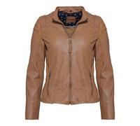 Lederjacke MUSTANG "31017132", Damen, Gr. M, braun (cognac), Obermaterial: 100% Ziegenleder; Futter: 100% Baumwolle; Ärmelfutter 100% Polyester, Jacken (93415947-M) cognac