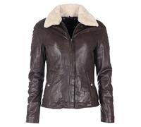 Lederjacke MUSTANG "310177", Damen, Gr. M, braun, 100% Lammleder / Material: 100% Baumwolle / Ärmelfutter: 100% Echtpelz / 100% Polyester, Jacken (90677366-M) braun