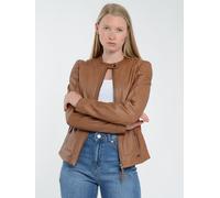 Lederjacke MUSTANG "31019200", Damen, Gr. L, braun (cognac), Obermaterial: 100% Lammleder. Futter: 100% Baumwolle. Ärmelfutter: 100% Polyester, Jacken (29989025-L) cognac