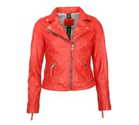 Lederjacke MUSTANG "31020143" Gr. S, rot (flame red) Damen Jacken (70632646-S) flame red