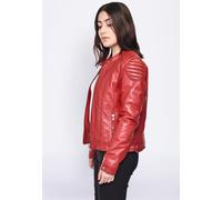 Lederjacke MUSTANG "31020257", Damen, Gr. M, rot, Obermaterial: 100% Lammleder; Innenfutter: 90% Baumwolle, 10% Polyester; Füllung: 100% Polyester; Ärmelfutter: 100% Polyester, Jacken (77432655-M) rot