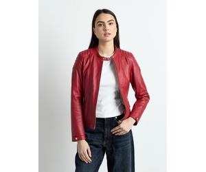 Lederjacke MUSTANG "31020257", Damen, Gr. S, rot, Obermaterial: 100% Lammleder. Innenfutter: 90% Baumwolle, 10% Polyester. Füllung: 100% Polyester. Ärmelfutter: 100% Polyester, Jacken (77432655-S) rot