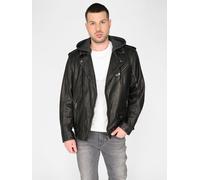 Lederjacke MUSTANG "31021304", Herren, Gr. S, schwarz (vintage schwarz), Obermaterial: 100% Lammleder. Innenfutter: 60% Baumwolle, 40% Polyester. Taschenfutter: 100% Baumwolle. Ärmelfutter: 100% Polye