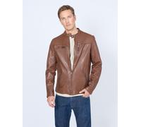Mustang Herren Lederjacke aus hochwertigem Leder cognac