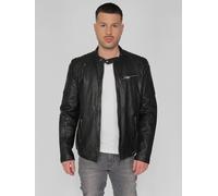 Lederjacke MUSTANG "31021311", Herren, Gr. M, schwarz, Obermaterial: 100% Lammleder; Innenfutter: 100% Baumwolle; Ärmelfutter: 100% Polyester, Jacken (29077661-M) schwarz