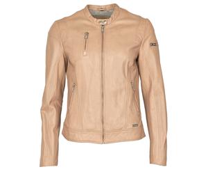 Lederjacke MUSTANG "31021326", Damen, Gr. S, rosa (powder), Obermaterial: 100% Lammleder. Innenfutter: 90% Baumwolle, 10% Polyester. Taschenfutter: 100% Baumwolle. Ärmelfutter: 100% Polyester, Jacken