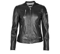 Lederjacke MUSTANG "31021326", Damen, Gr. S, schwarz, Obermaterial: 100% Lammleder; Innenfutter: 90% Baumwolle, 10% Polyester; Taschenfutter: 100% Baumwolle; Ärmelfutter: 100% Polyester, Jacken (72535
