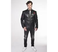 Lederjacke MUSTANG "3102139", Herren, Gr. L, schwarz, Obermaterial: 100% Leder, Lamm / Innenfutter: 100% Baumwolle / Fütterung: 100% Polyester / Ärmelfutter: 100% Polyester, Jacken (77912906-L) schwar