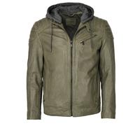 Lederjacke MUSTANG "31021527", Herren, Gr. M, grün (vintage grün), Obermaterial: 100% Lammleder. Futter: 52% Baumwolle, 48% Polyester. Ärmelfutter: 100% Polyester. Kapuze: 52% Baumwolle, 48% Polyester