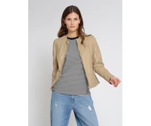 Lederjacke MUSTANG "31022106", Damen, Gr. XL, beige (sand), Obermaterial: 100% Lammleder. Futter: 100% Baumwolle. Ärmelfutter: 100% Polyester. Taschenfutter: 100% Baumwolle, Ziersteppung, Jacken (9268