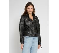 Lederjacke MUSTANG "31022108", Damen, Gr. L, schwarz, Obermaterial: 100% Lammleder. Futter: 100% Baumwolle. Ärmelfutter: 100% Polyester. Taschenfutter: 100% Baumwolle, Jacken (43146159-L) schwarz