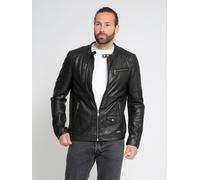 Lederjacke MUSTANG "31022124", Herren, Gr. 3XL, schwarz, Obermaterial: 100% Leder; Futter: 100% Baumwolle; Ärmelfutter: 100% Polyester; Taschenfutter: 100% Polyester, Jacken (92836810-XXXL) schwarz