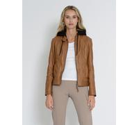 Lederjacke MUSTANG "31022243" Gr. XL, braun (cognac) Damen Jacken (51893962-XL) cognac