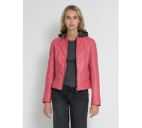 Lederjacke MUSTANG "31022244", Damen, Gr. M, rot (rouge rot), Obermaterial: 100% Lammleder. Innenfutter: 100% Baumwolle. Ärmelfutter: 100% Polyester. Wattierung: 100% Polyester. Kapuze 52% Baumwolle,