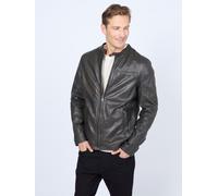 Lederjacke MUSTANG "31022249", Herren, Gr. 3XL, grün, Obermaterial: 100% Lammleder; Futter: 100% Baumwolle; Ärmelfutter: 100% Polyester, ohne Bündchen, Jacken (16570614-XXXL) grün