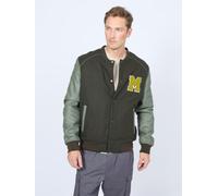 Lederjacke MUSTANG "31022263", Herren, Gr. M, grün (olive), Obermaterial: 100% Wolle / Ärmel: 100% Lammleder / Futter: 60% Polyester 35% Baumwolle / Ärmelfutter: 100% Polyester / Strick: 65% Polyester