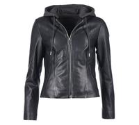 Lederjacke MUSTANG "31023138", Damen, Gr. XS, schwarz, 100% Leder, Schaf / Futter: 60% Baumwolle, 40% Polyester / Ärmelfutter: 100% Polyester / Füllung: 100% Polyester, Jacken (71202416-XS) schwarz
