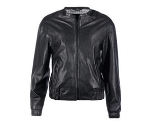 Lederjacke MUSTANG "31023227", Damen, Gr. S, schwarz, Obermaterial: 100% Schafsleder. Futter: 100% Baumwolle. Ärmelfutter: 100% Polyester. Füllung: 100% Polyester, Jacken (45066656-S) schwarz