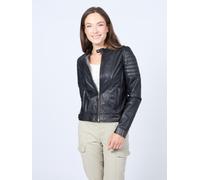 Mustang Damen Lederjacke mit Steppungen schwarz M