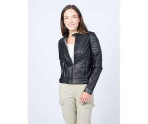 Lederjacke MUSTANG "31023236", Damen, Gr. M, schwarz, Obermaterial: 100% Lammleder. Innenfutter: 100% Baumwolle. Ärmelfutter: 100% Polyester, Jacken (68865862-M) schwarz