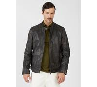 Lederjacke MUSTANG "31025019", Herren, Gr. 7XL, schwarz (vintage schwarz), Oberstoff: 100% Büffelleder. Futter: 100% Baumwolle. Ärmelfutter: 100% Polyester. Taschenfutter: 100% Baumwolle, Jacken (5854