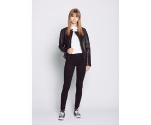 Lederjacke MUSTANG "Akara", Damen, Gr. S, schwarz, Obermaterial: 100% Lammleder. Futter: 100% Baumwolle. Ärmelfutter: 100% Polyester, Jacken (37444465-S) schwarz