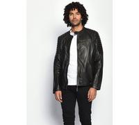 Lederjacke MUSTANG "Denis", Herren, Gr. XL, braun, Obermaterial: 100% Lammleder/ Innenmaterial 100% Baumwolle/ Futter 100% Polyester, ohne Bündchen, Jacken (76050430-XL) braun
