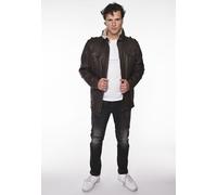 Lederjacke MUSTANG "Reineke", Herren, Gr. S, braun, Obermaterial: 100% Lammleder; Futter: 100% Baumwolle; Fütterung: 100% Polyester; Kragen: 100% Polyester; Ärmelfutter: 100% Polyester, ohne Bündchen,