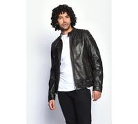 Lederjacke MUSTANG "Whyte", Herren, Gr. S, braun, Obermaterial: 100% Lammleder; Innenfutter: 100% Baumwolle; Ärmelfutter: 100% Polyester, ohne Bündchen, Jacken (38218161-S) braun