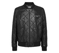Lederjacke PHILIPP PLEIN "Leder-Bomber", Damen, Gr. L, 02, schwarz, Obermaterial: 100% Lamm Leder, 98% Polyester, 2% Elasthan; Futter: 100% Polyester; Füllung: 100% Polyester, Jacken (99303743-L) 02, 