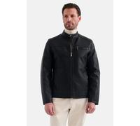 Lederjacke PIERRE CARDIN, Herren, Gr. S, schwarz, 100% Polyurethan, unifarben, normal, ohne Ausschnitt, Jacken, aus Kunstleder (90931347-S) schwarz