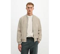 Lederjacke MARC O'POLO "aus geschmeidigem Ziegenleder", Herren, Gr. 54, beige (grau kit), Obermaterial: 100% Leder. Futter: 100% Polyester, unifarben, regular fit, Rippbündchen, Jacken (16085826-54) g
