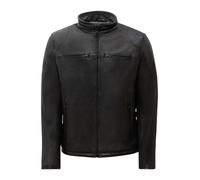 Lederjacke RICANO "Lederjacke Jefferson", Herren, Gr. S, schwarz, Obermaterial: 100% Rindnappaleder CNA. Futter: 100% Polyester PES., schmal, hoch geschlossener Ausschnitt, Jacken, Handgefertigt aus e