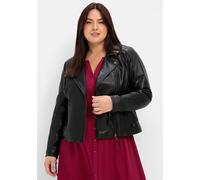 Lederjacke SHEEGO, Damen, Gr. 58, schwarz, 100% Lammnappaleder, unifarben, Jacken (98625825-58) schwarz
