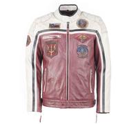 Lederjacke TOP GUN "31024850", Herren, Gr. 56 (XXL), rot (oxblood, creme, schwarz), Oberstoff: 100% Lammnappaleder. Futter : 100% Baumwolle. Ärmelfutter: 100% Polyester. Taschenfutter: 100% Baumwolle.
