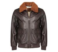 Lederjacke TOP GUN "TG2023002", Herren, Gr. 52L, braun, Obermaterial: 100% Lammleder / Futter: 100% Polyester / Wattierung: 100% Polyester / Strick: 100% Polyester / Kragen: 100% Lammfell, Bündchen, J
