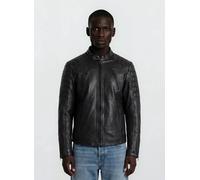 Lederjacke TRUEPRODIGY "Dash Paspelierte Details an der Schulter und Stehkragen", Herren, Gr. XL, schwarz, Obermaterial: 100% Schafsleder sheepskin., slim fit, Jacken (88757206-XL) schwarz