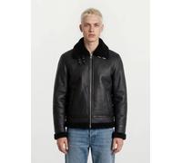 Lederjacke TRUEPRODIGY "Keno Oversize Lederjacke mit Pelzbesatz", Herren, Gr. L, schwarz, Obermaterial: 100% Schafsleder sheepskin., Jacken (61480244-L) schwarz