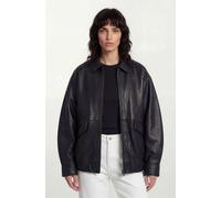 Lederjacke TRUEPRODIGY "Nova Oversize Lederjacke mit Eingrifstaschen", Damen, Gr. XL, schwarz, Obermaterial: 100% Schafsleder sheepskin., Jacken (15808026-XL) schwarz