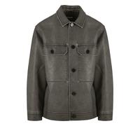 Urban Classics Übergangsjacke Vintage Jacket – Kunstleder – Herren 2XL Grau