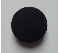 Lederknopf schwarzbraun 23 mm Wildleder bezogen