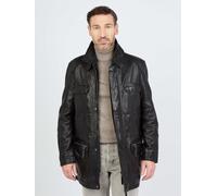 Ledermantel JCC "41607", Herren, Gr. 64, schwarz, Obermaterial: 100% Lammleder. Futter: 100% Polyester. Wattierung: 100% Polyester. Pelzimitat: 100% Polyester, Mäntel (81140660-64) schwarz