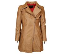Ledermantel JCC "MPJ-380", Damen, Gr. 40, braun (cognac), Obermaterial: 100% Lammnappa; Futter: 100% Polyester, Mäntel (73294669-40) cognac