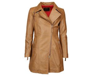 Ledermantel JCC "MPJ-380", Damen, Gr. 40, braun (cognac), Obermaterial: 100% Lammnappa. Futter: 100% Polyester, Mäntel (73294669-40) cognac